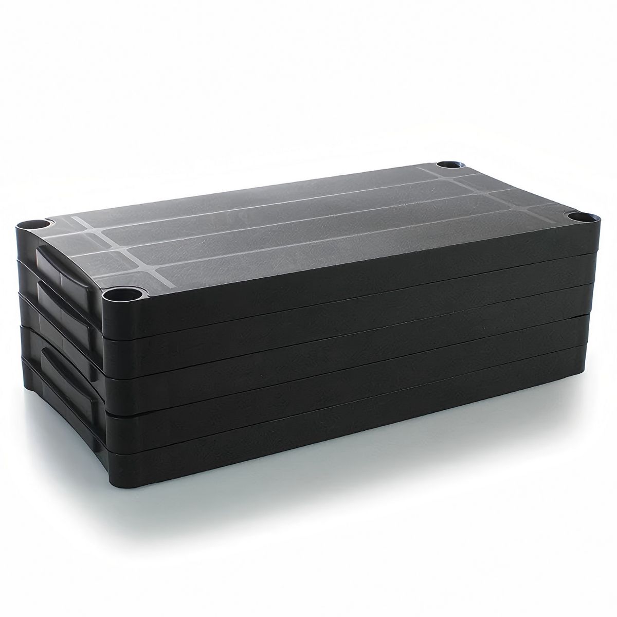 Just Home Collection - Estante de Plástico 5 Niveles Negro 61x31x171 cm