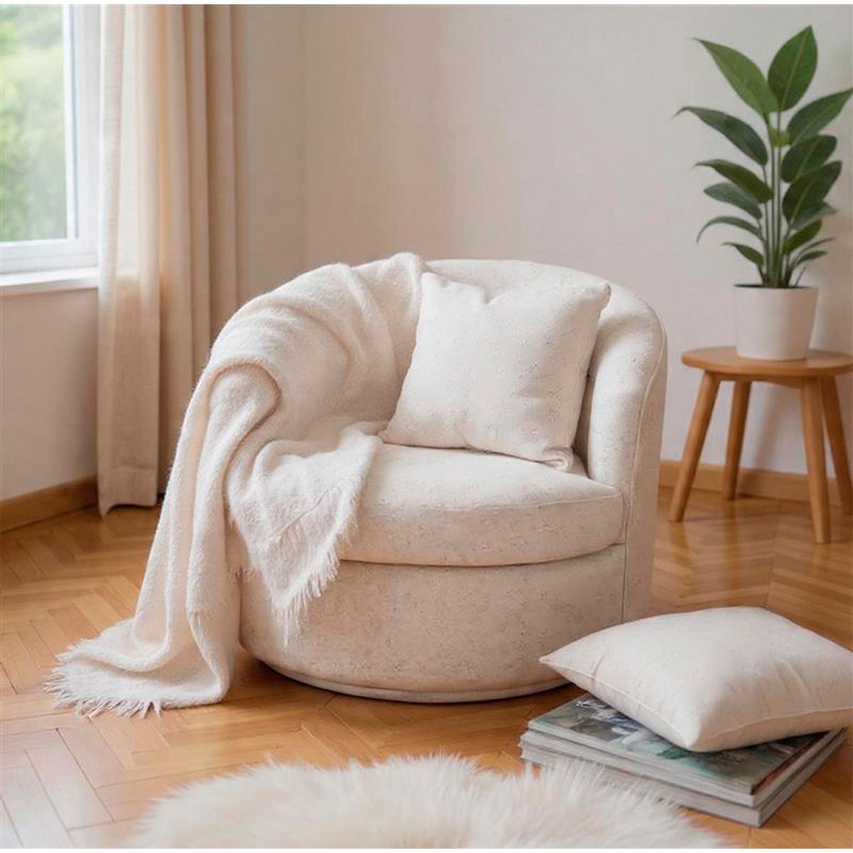 Just Home Collection - Poltrona Giratorio 360 Kora