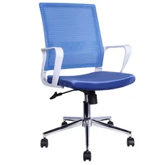 Silla PC Malla Azul/Blanco Vera