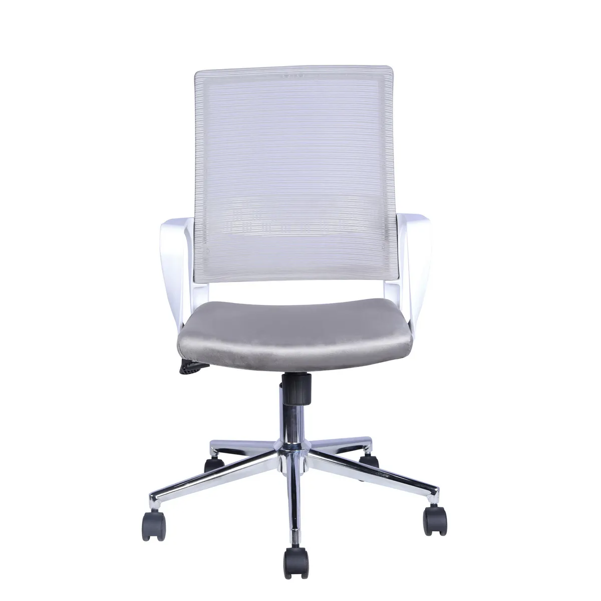 Just Home Collection - Silla PC Malla Gris/Blanco Vera