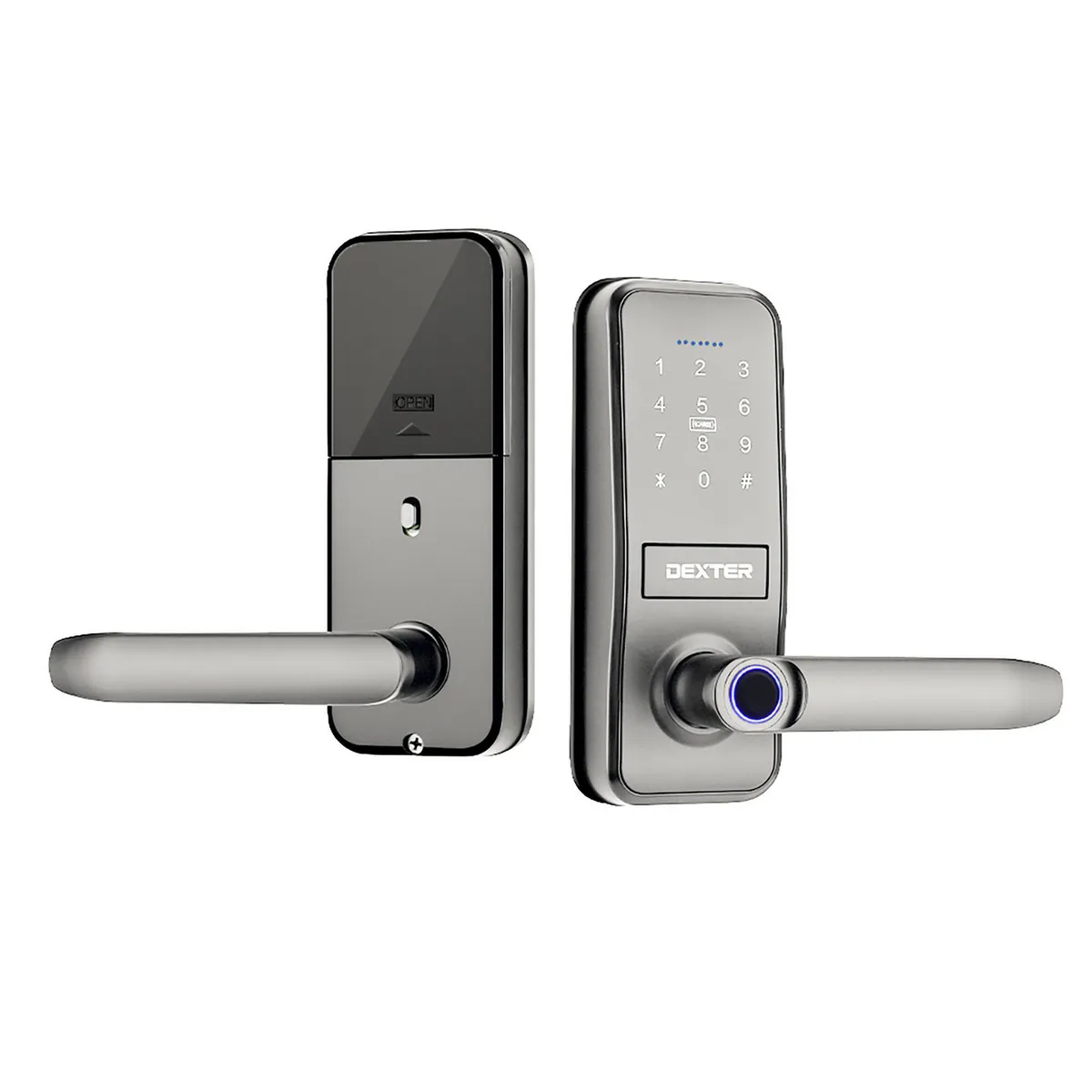 Dexter - Cerradura Dexter Smart Manija Tubular P130, Plateado