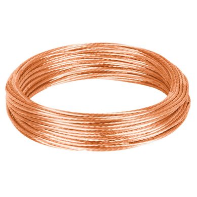 Metro de Cable Desnudo de Cobre Calibre 10 AWG, Rollo 25 m