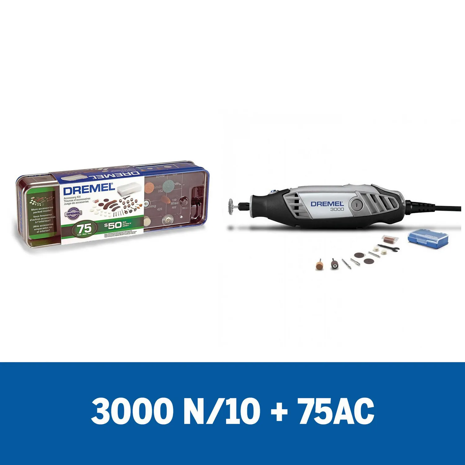 Dremel - Dremel 3000 + Kit de Accesorios de 75 Pzas