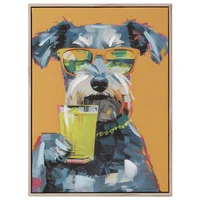 Sb Cuadro Perro Vaso 30x40