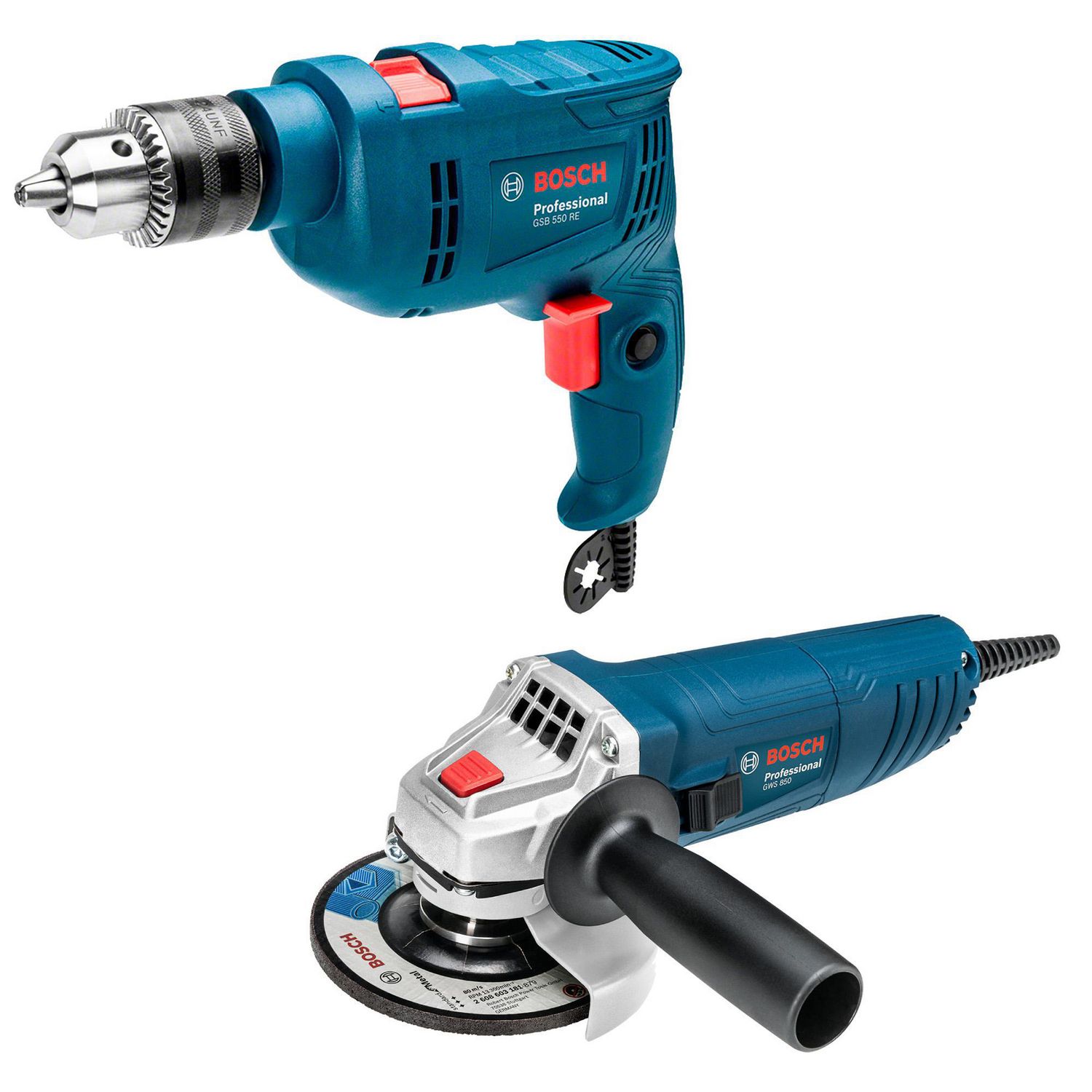 Bosch - Rotomartillo Gsb 550 + Miniesmeril Gws 850