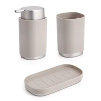 Set de 3 Accesorios de Baño Taupe