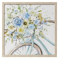Cuadro Decorativo Bici Flor 50x50 cm