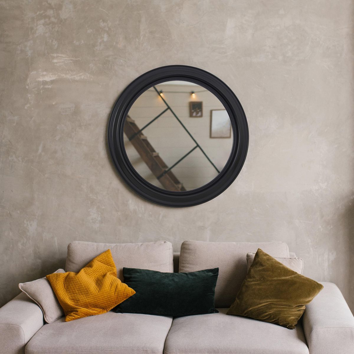 Just Home Collection - Espejo Decorativo Marina 80cm Negro