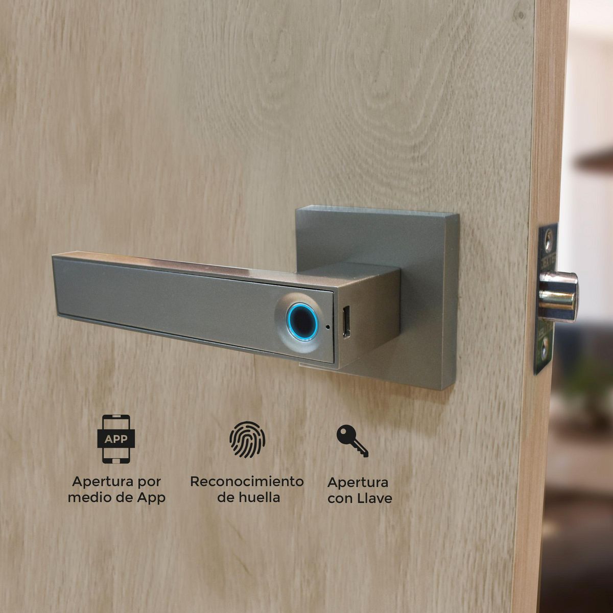 Dexter - Cerradura Inteligente Dexter M180 H-Bt, Níquel Satinado