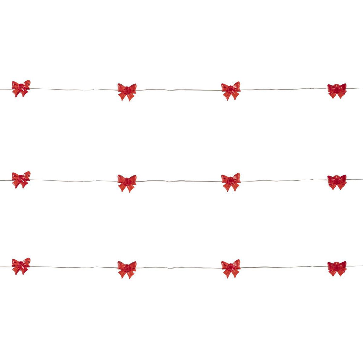 Dear Santa - Decoracion Lazo Rojo Navideño 20 Luces