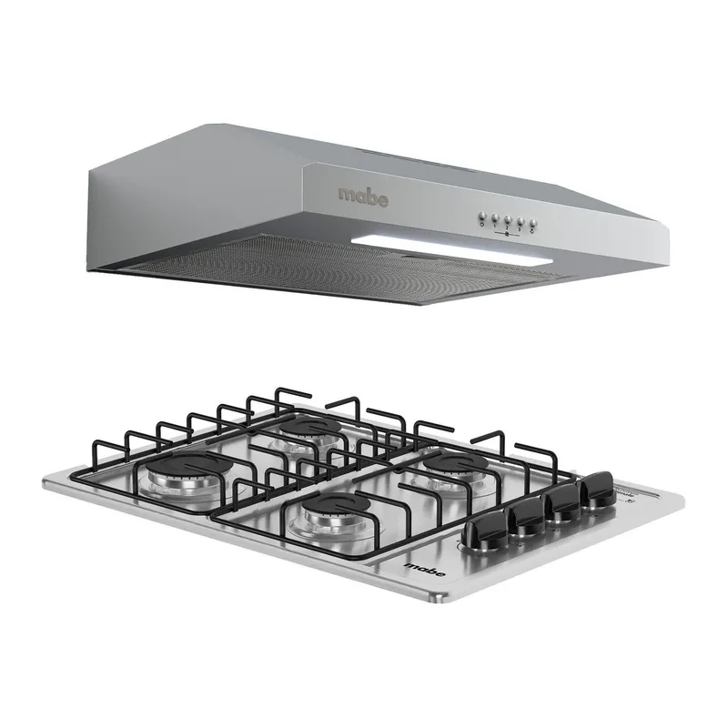 Mabe - Parrilla Con Campana Mabe 60 cm Inox PM60CMP60SX0