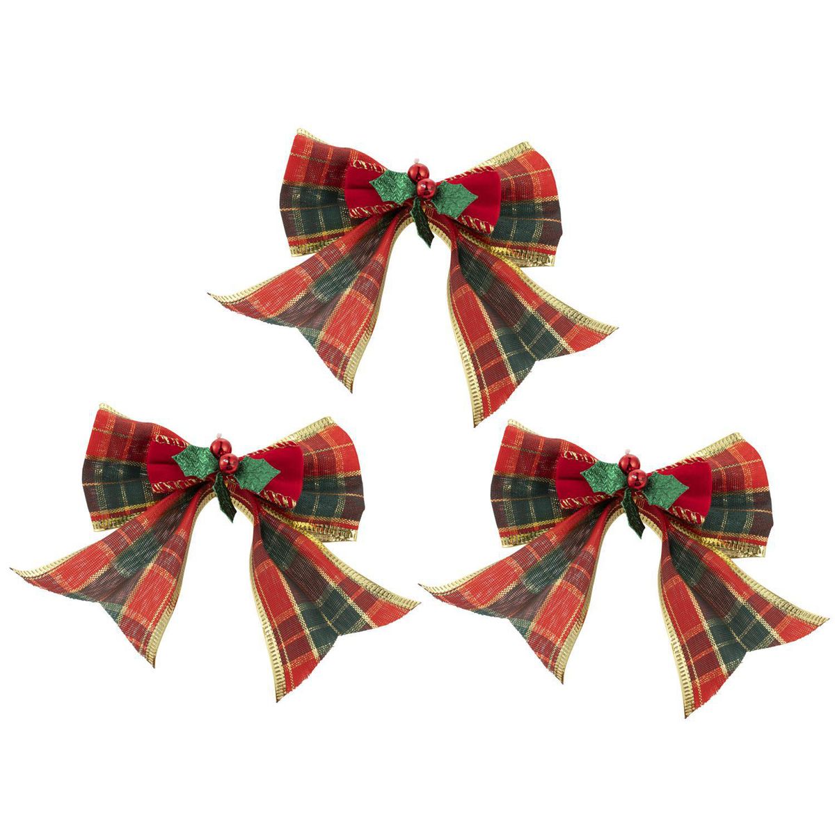 Dear Santa - Set 3 Adorno Cinta Lazo