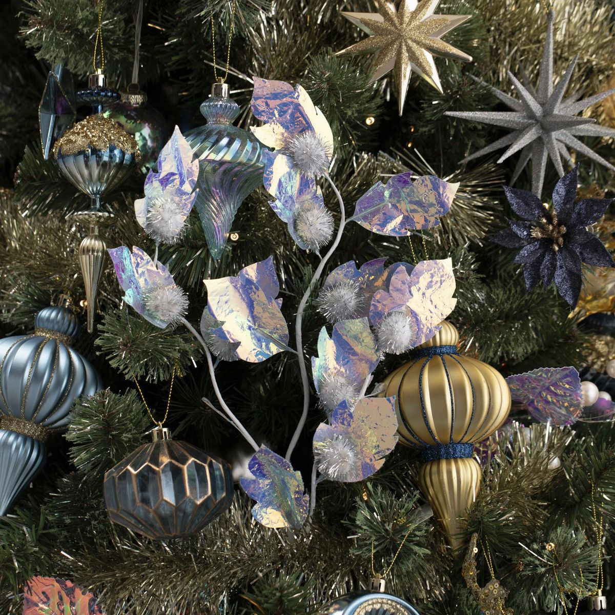 Dear Santa - Pick Azul Tornasol Navidad 45cm Illusion