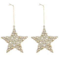 Set 2 Estrellas 9 cm Noche dorada