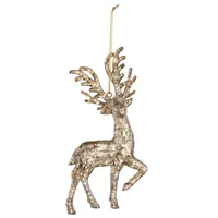 Adorno Navideño Reno de Acrilico Champagne 13 cm