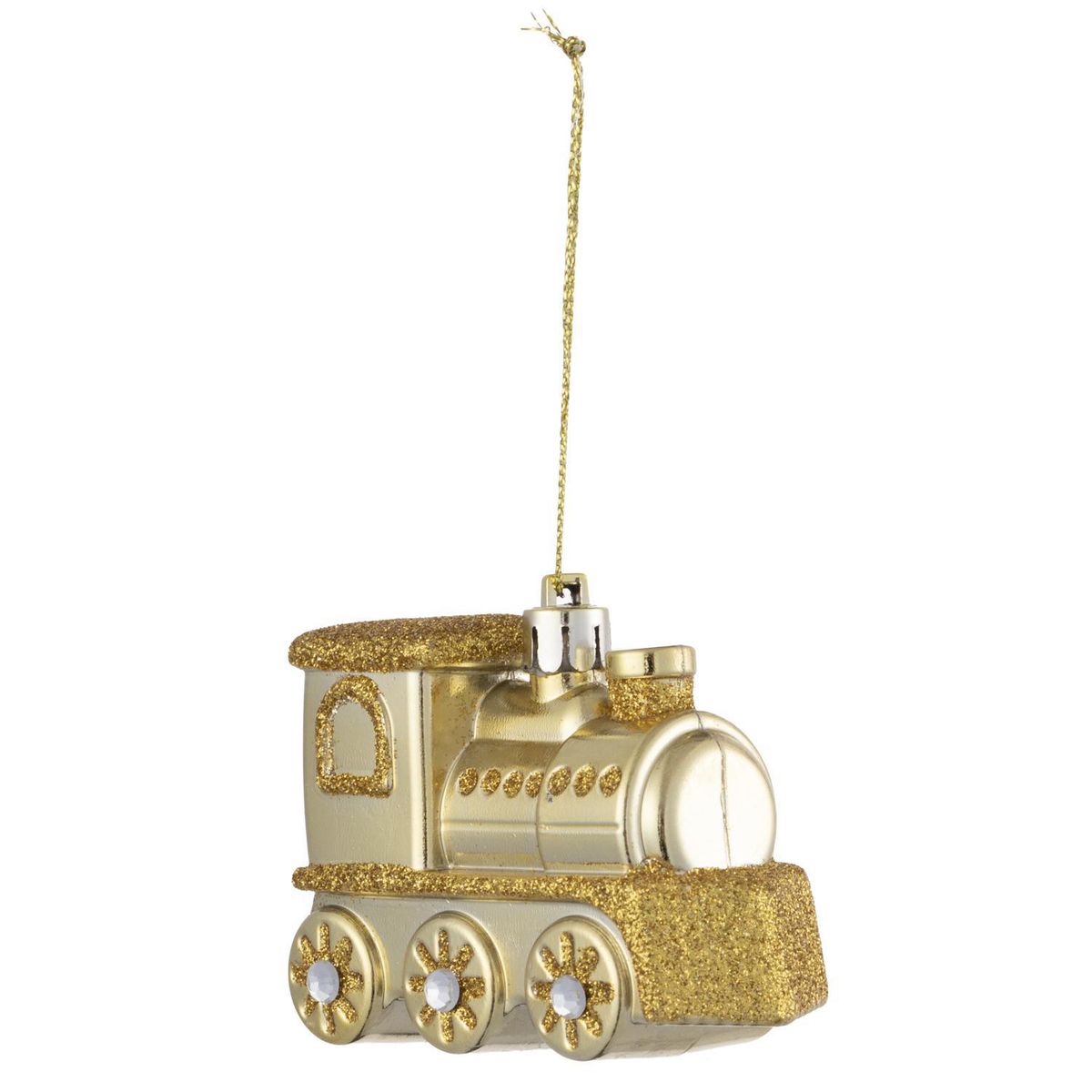 Dear Santa - Adorno Navideño Tren Dorado 8 cm