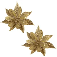 Set 2 Navideño Poinsettia 12cm