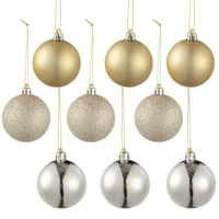 Set 9 Esferas de Navidad Dorado Illusion 6 cm