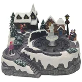 Villa de Navidad Fuente de Agua 20 cm