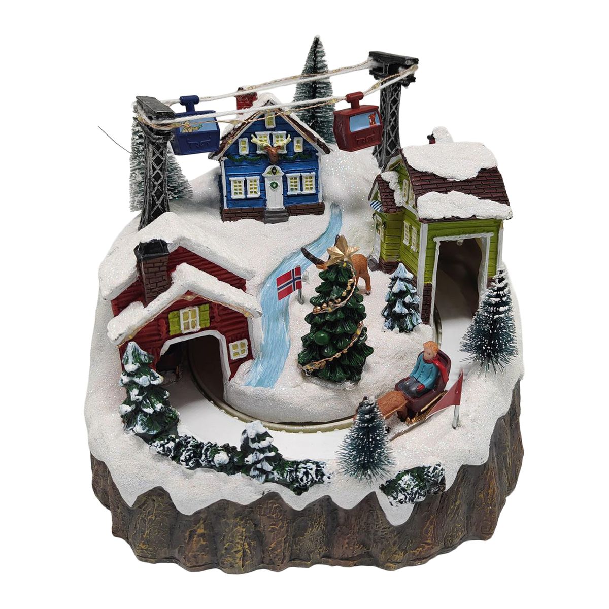 Dear Santa - Villa de Navidad Trineo Teleferico 23cm