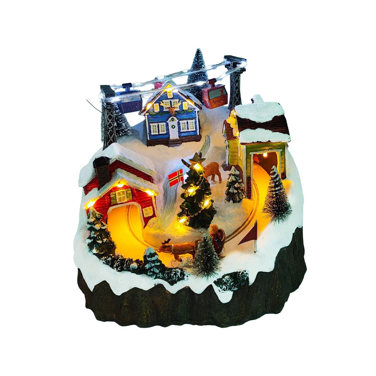 Dear Santa - Villa de Navidad Trineo Teleferico 23cm