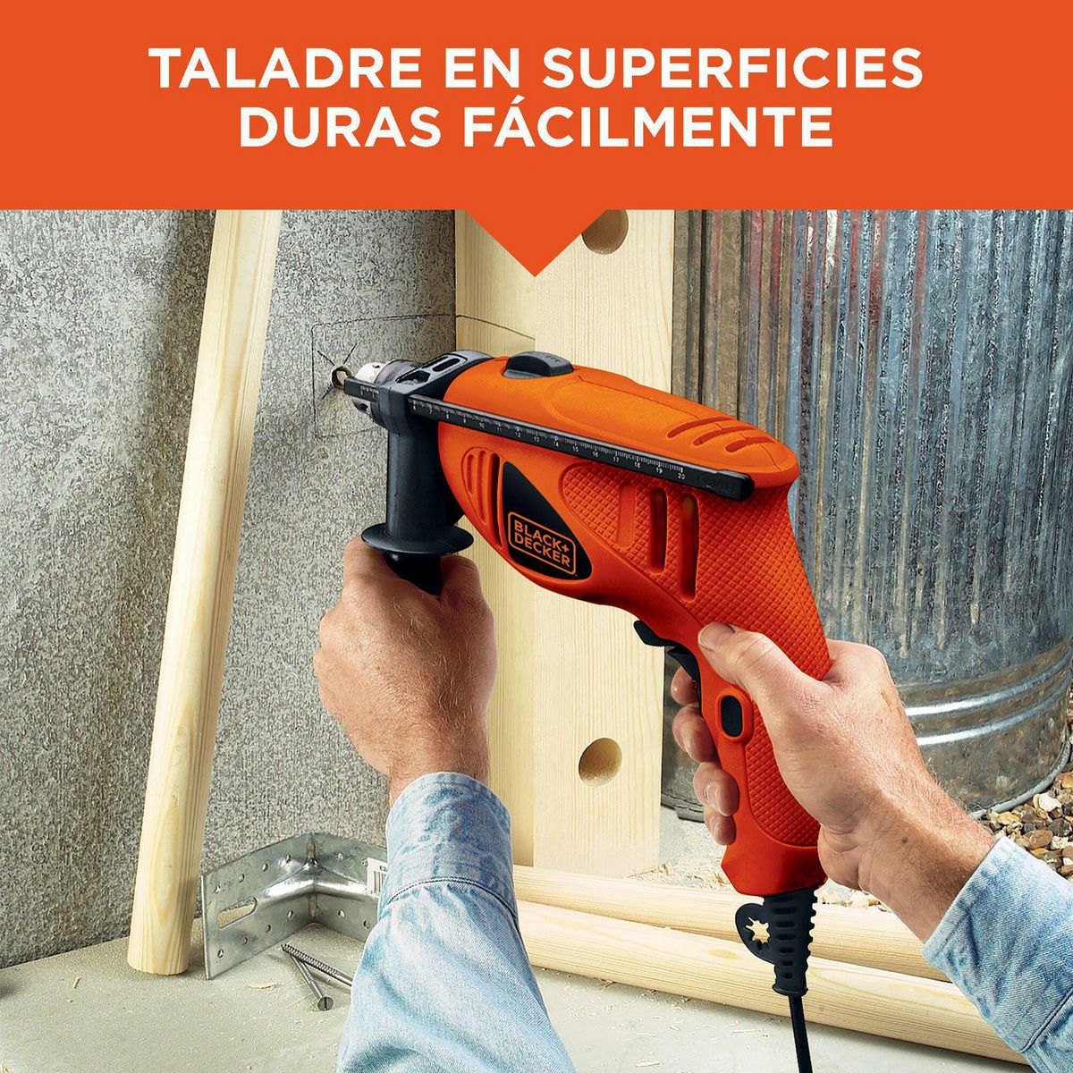 Rotomartillo 1/2" 550W Vvr Botón Giratorio, Black and Decker, marca Black & Decker - Foto 2