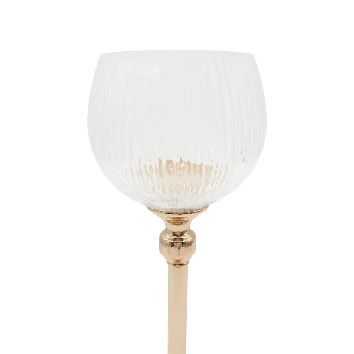 Dear Santa - Candelabro Navideño Vidrio Dorado 12x30cm