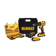 Kit Rotomartillo 1/2 20V Max Brushless + 2 Baterías de 20V + Cargador + Accesorios + Maletín DeWalt