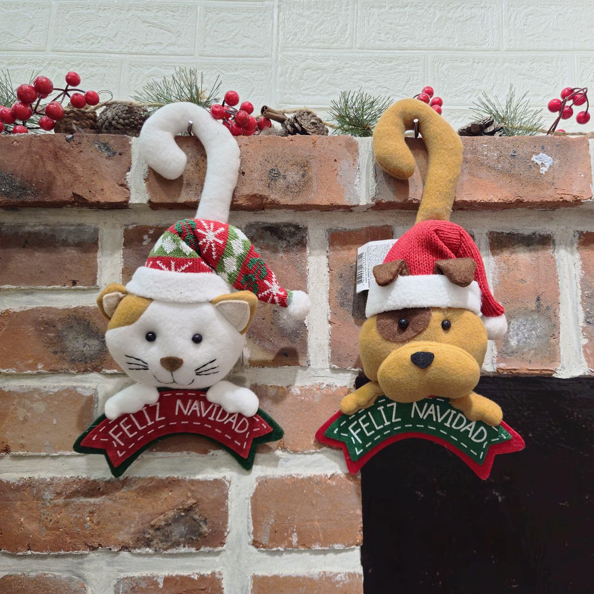 Dear Santa - Gato Colgante para Puerta Navidad 30cm Pet Glam