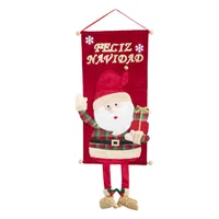 Bandera Santa Navideño Rojo 86cm Xstory