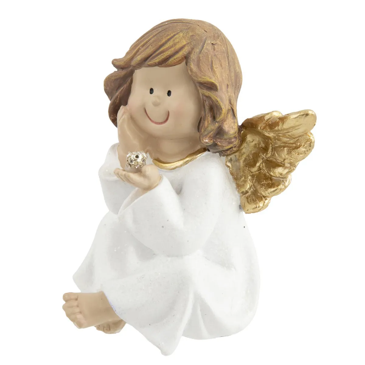 Ángel Navideño de Poliresina con Diamante 12 cm, marca Dear Santa - Foto 2