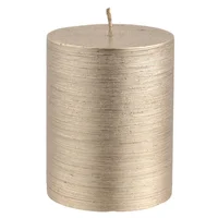 Vela de Navidad Dorada Rayas M