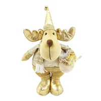 Reno de Pie Navideño Dorado 35cm Aos