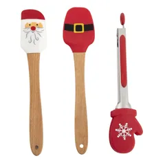 Juego de 3 Mini Utensilios de Cocina Color Rojo