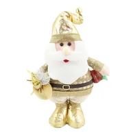 Santa de Pie Navideño Dorado 35cm Aos