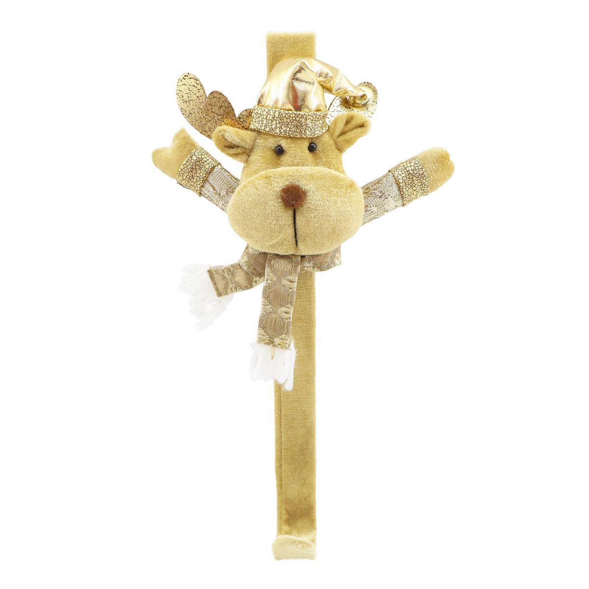 Dear Santa - Soporte Corona Oso Navideño Dorado 31cm Aos