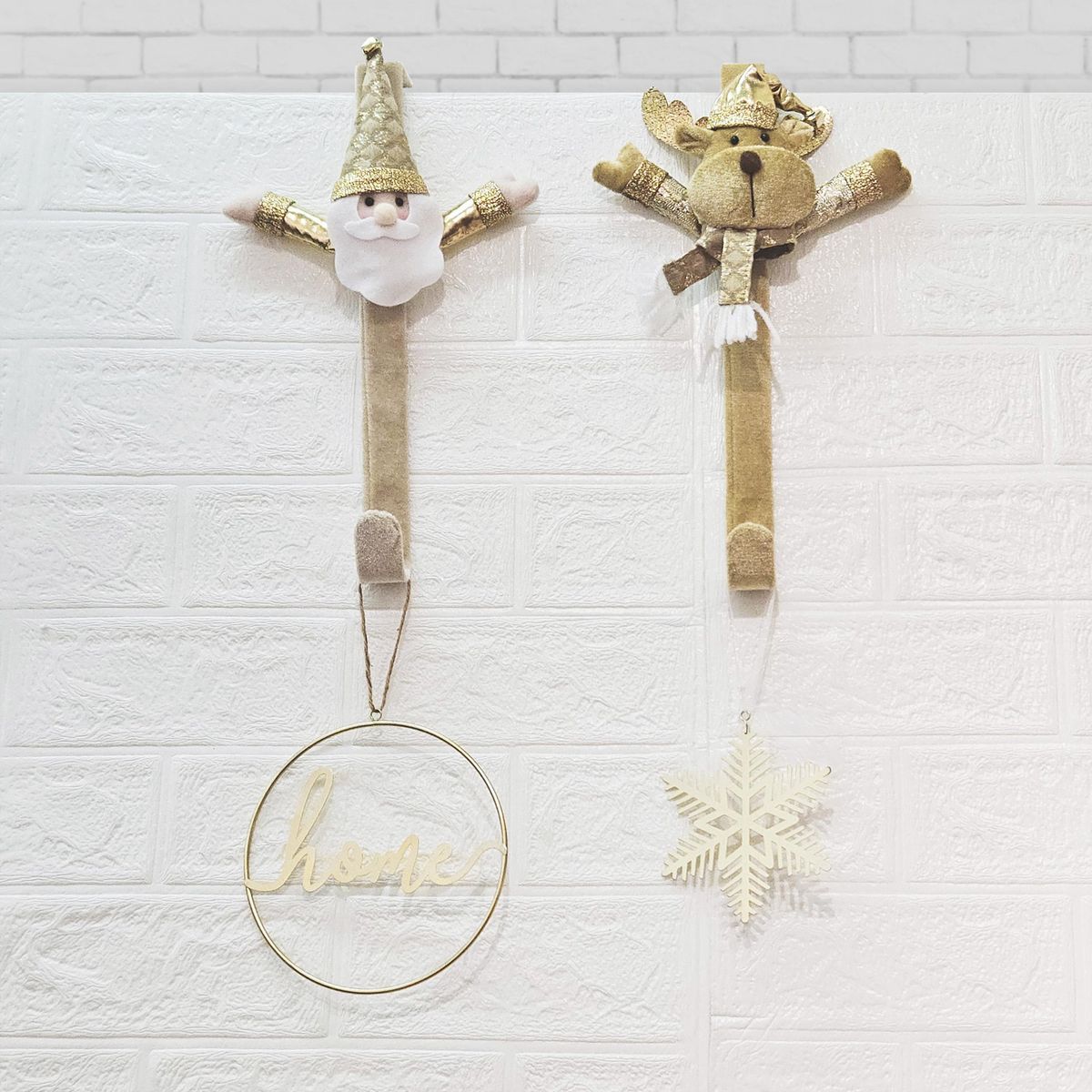 Dear Santa - Soporte Corona Oso Navideño Dorado 31cm Aos