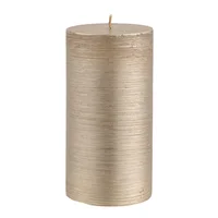 Vela de Navidad Dorada Rayas L