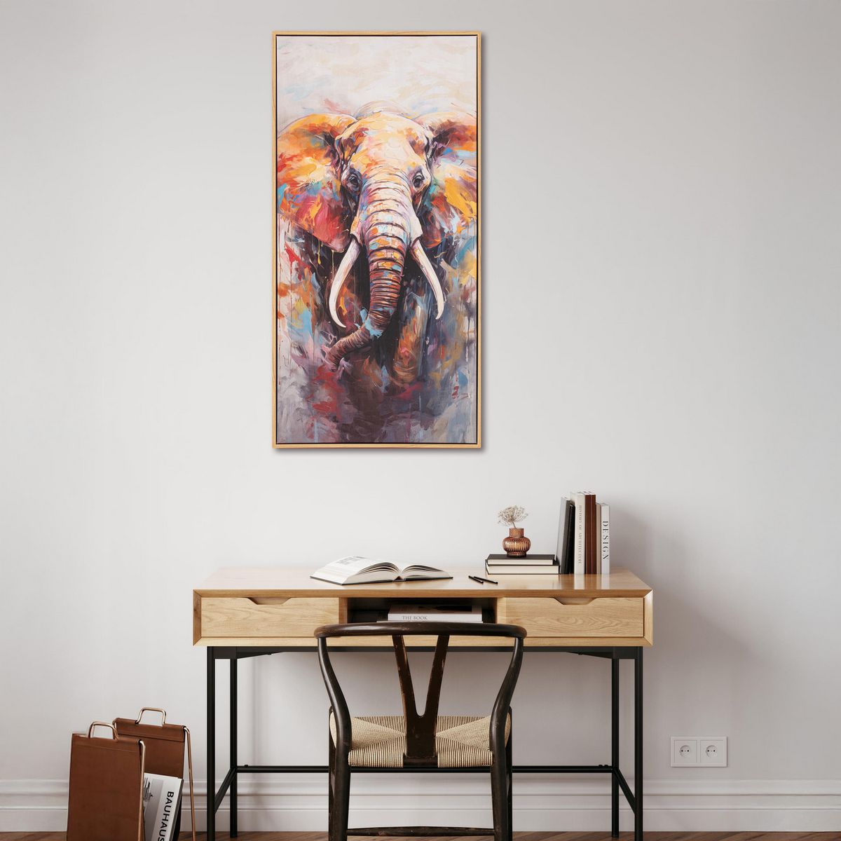 Just Home Collection - Cuadro Decorativo Elefante 50x100cm