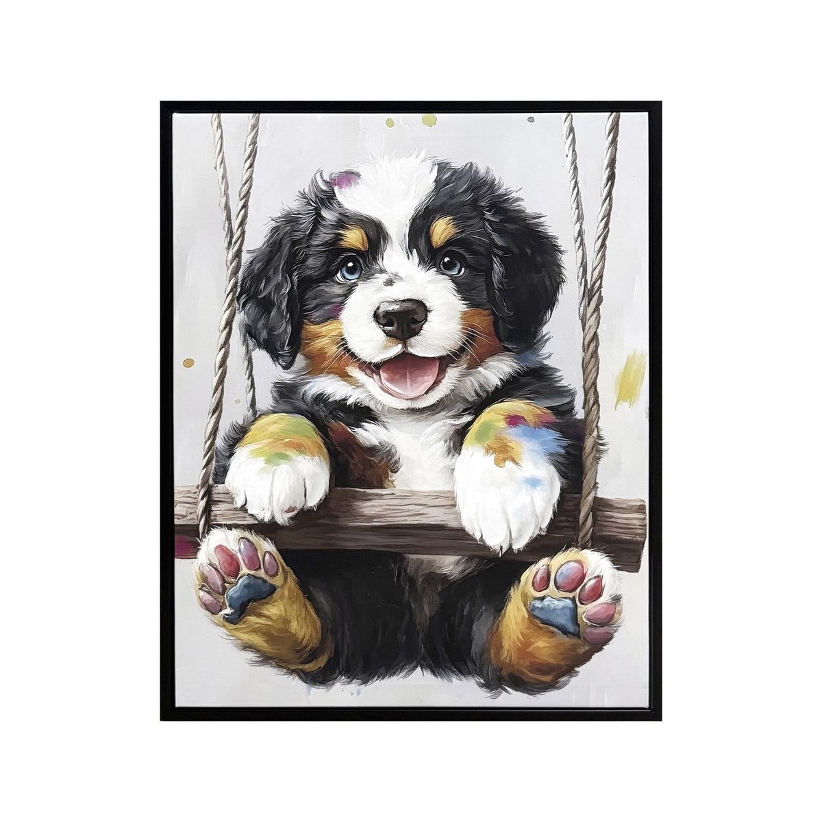 Cuadro Decorativo Perro Feliz 40x50 cm, marca Just Home Collection - Foto Principal
