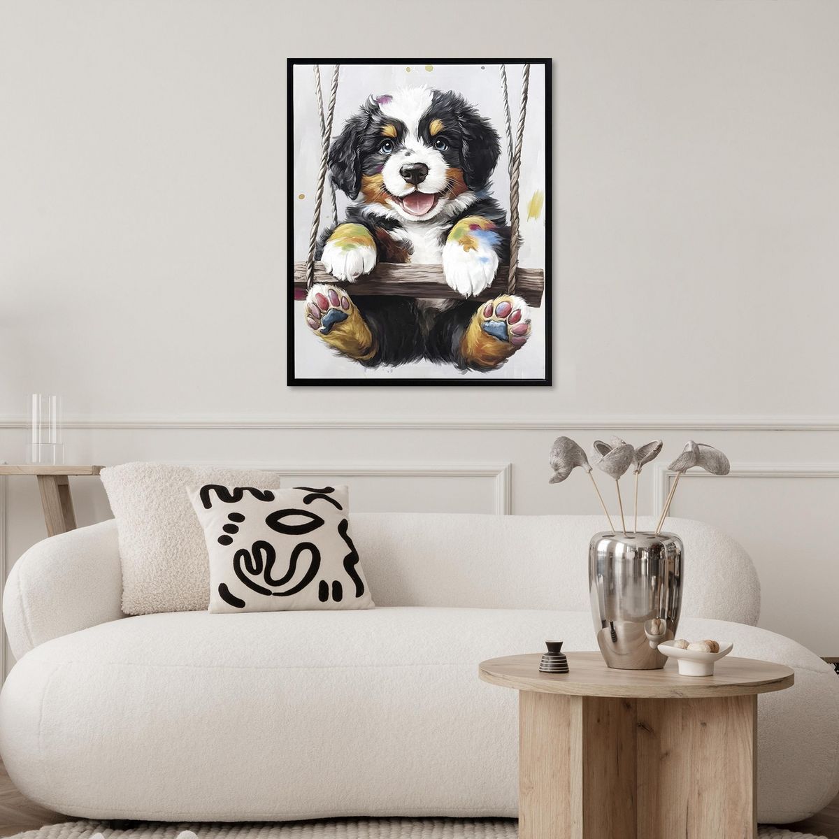 Cuadro Decorativo Perro Feliz 40x50 cm, marca Just Home Collection - Foto 2