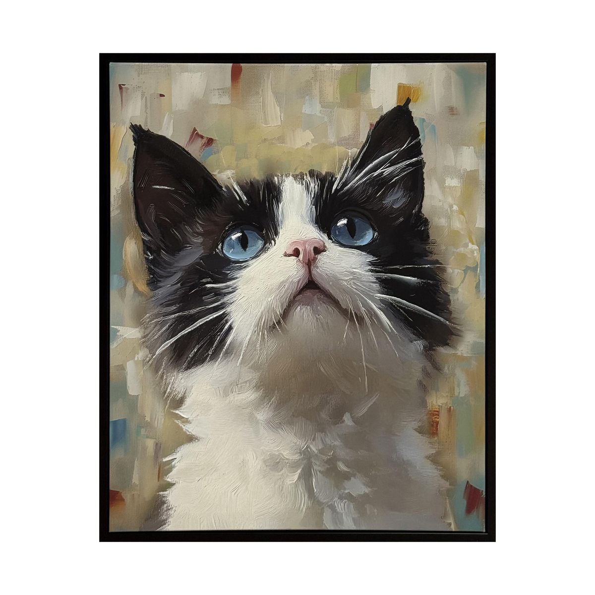 Just Home Collection - Cuadro Decorativo Gato Curioso 40x50