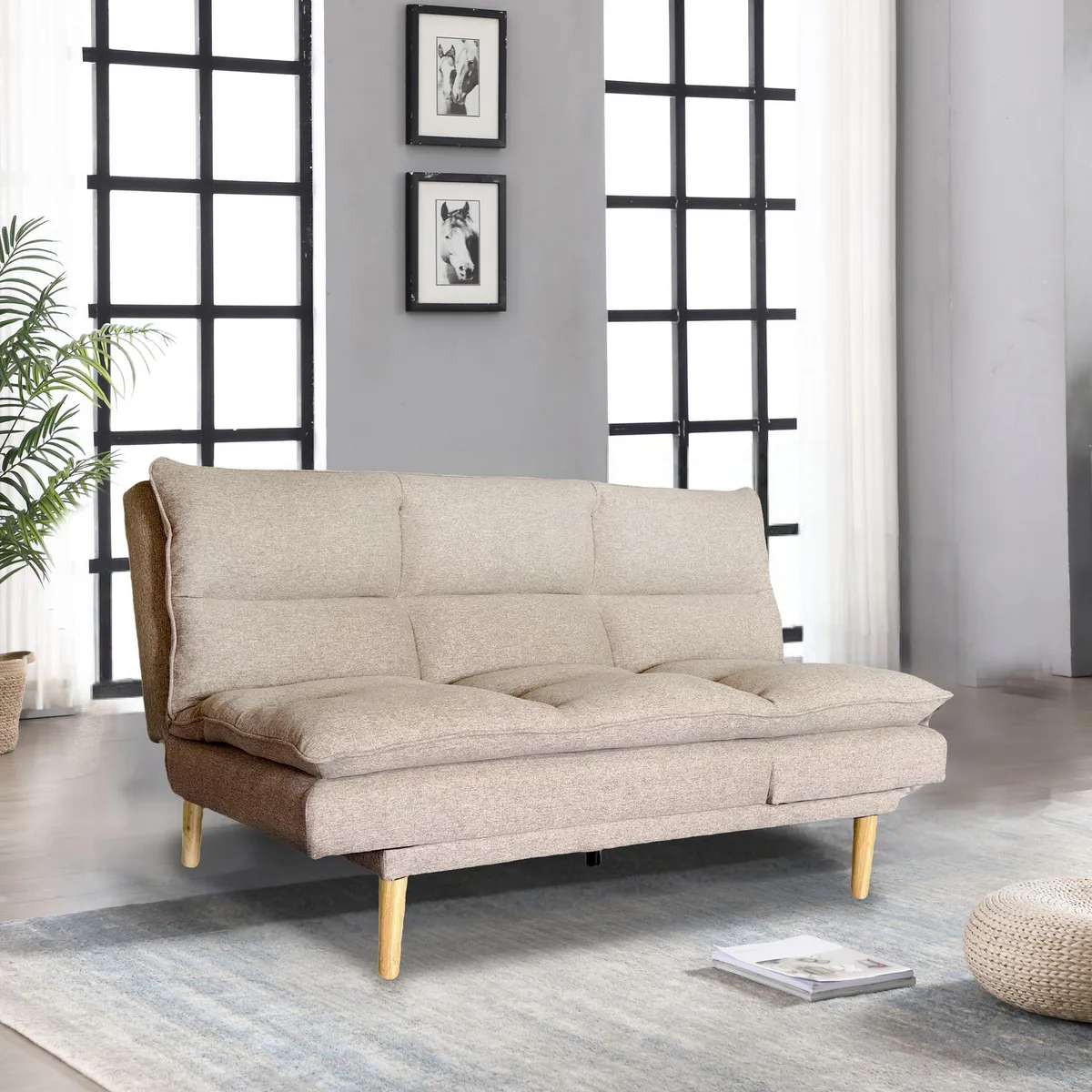 Futón Multiuso Dubai Beige, marca Just Home Collection - Foto Principal