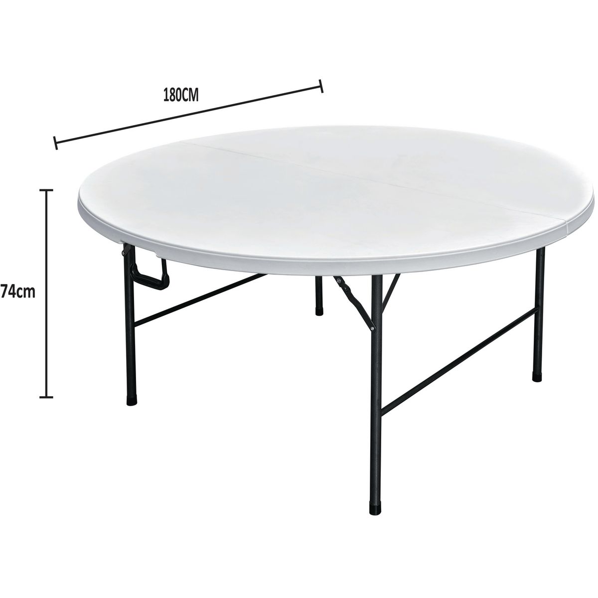 Mesa Plegable Redonda 180 cm, marca Just Home Collection - Foto 2