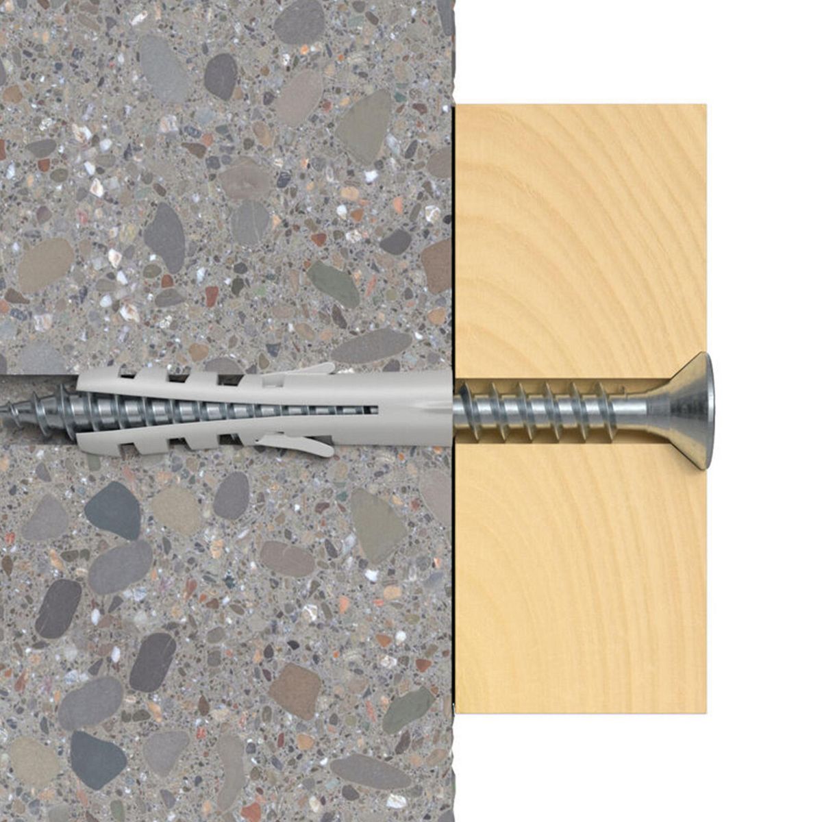 Fisher - Blíster de Taquete S de Nylon de 5 x 25 mm 25 pzas