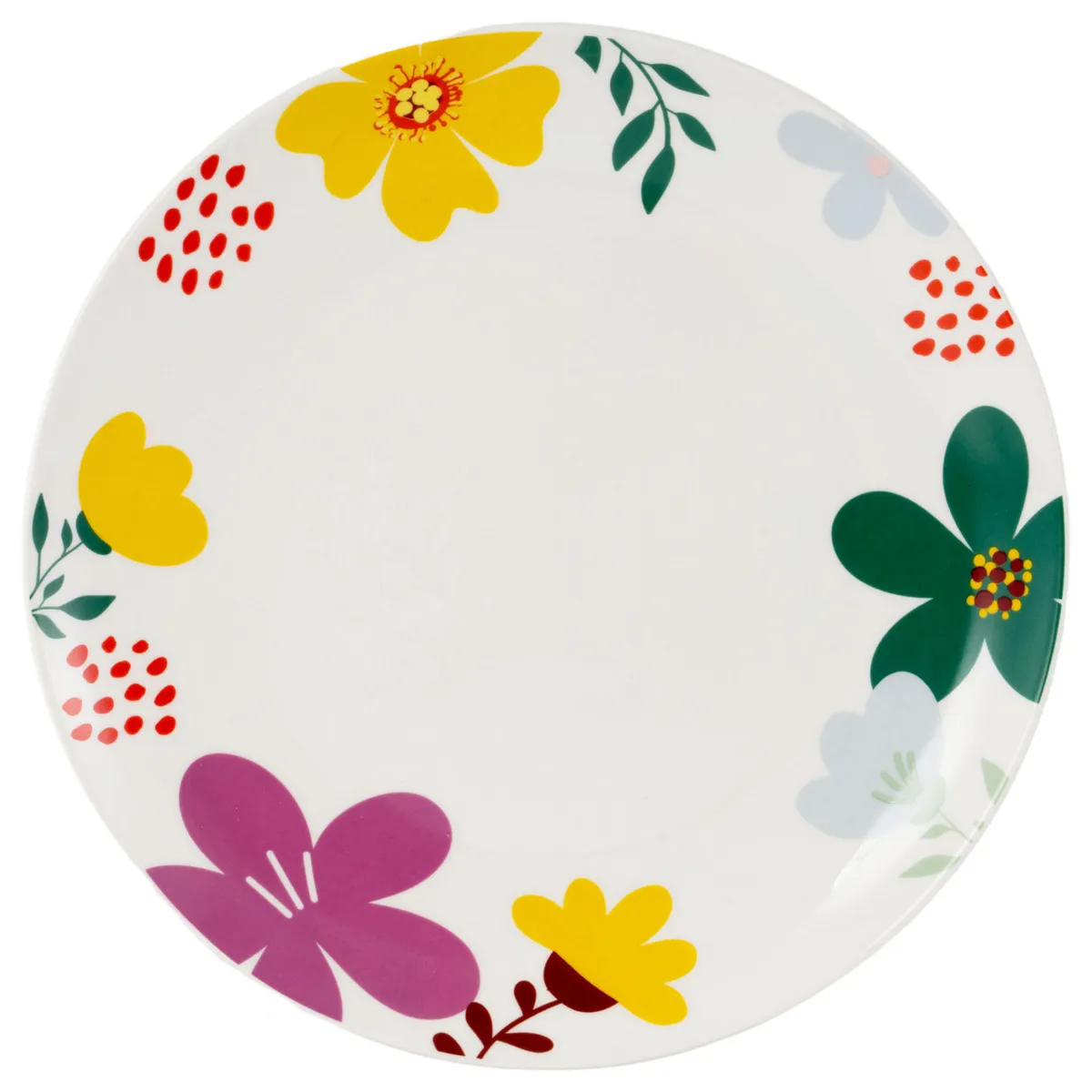 Plato 26.5cm flores picnic, marca Just Home Collection - Foto 2