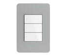 Placa de Resina Gris 3 Módulos