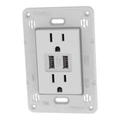 Toma Corriente Dúplex 2P + 2P USB