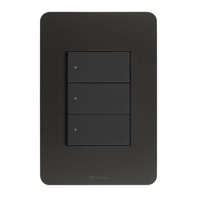 Placa de Resina Negro Mate 3 M�dulos