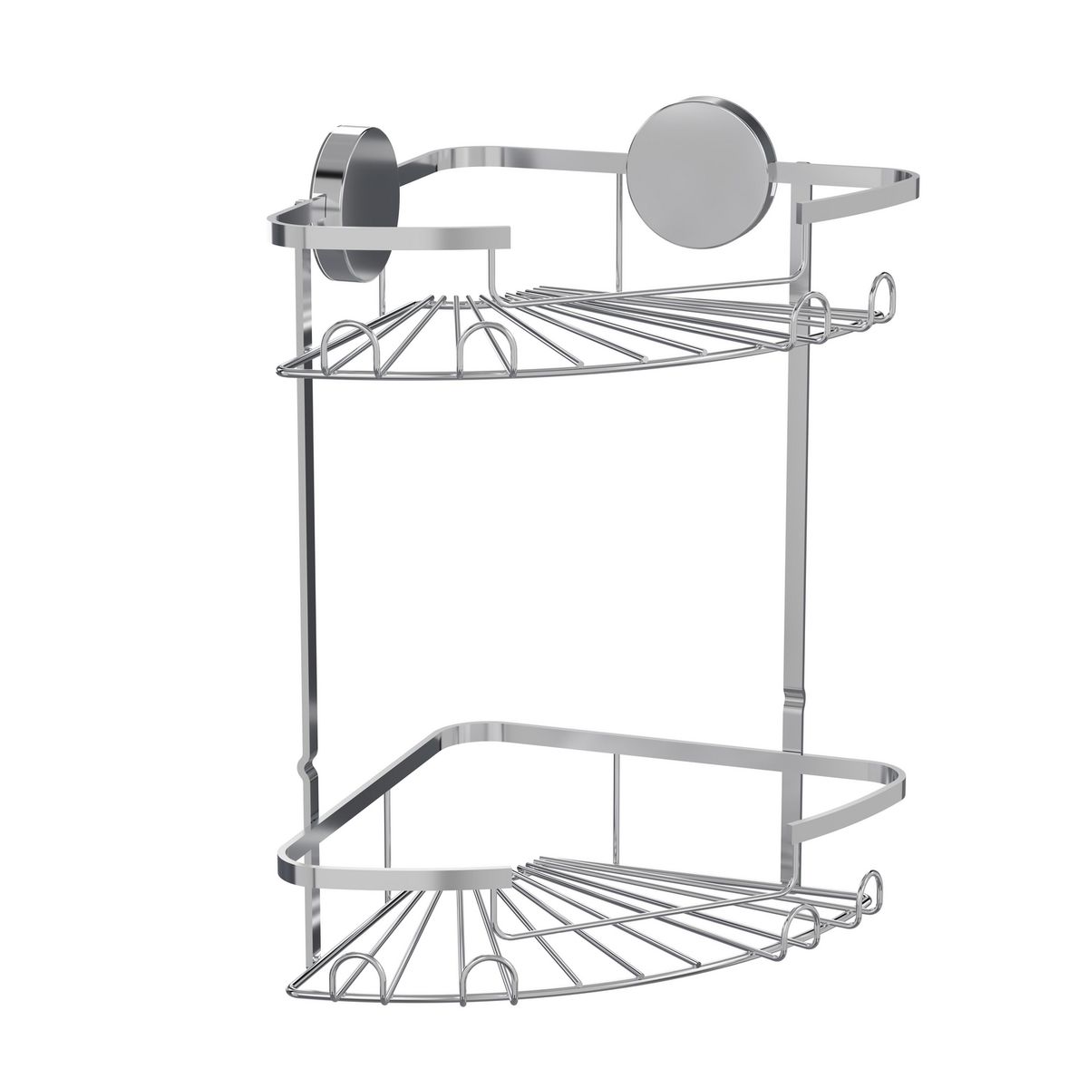 Just Home Collection - Esquinero de ducha cromada 2niveles